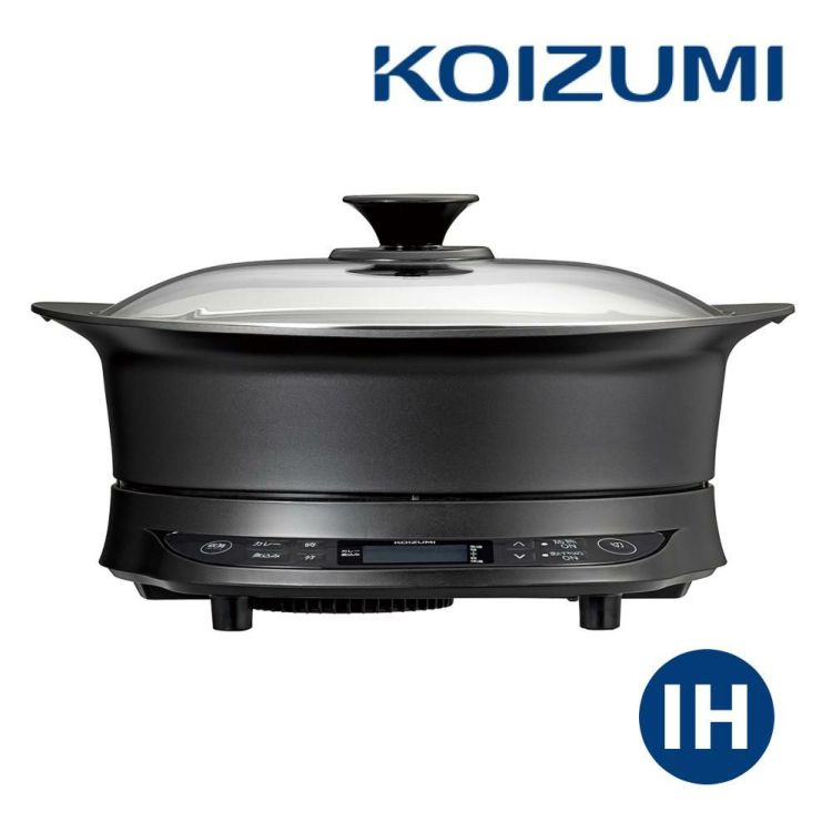 コイズミ IHグリル鍋 KIH-1413/K IHホットプレート IH調理器 グリルなべ KIH1413K