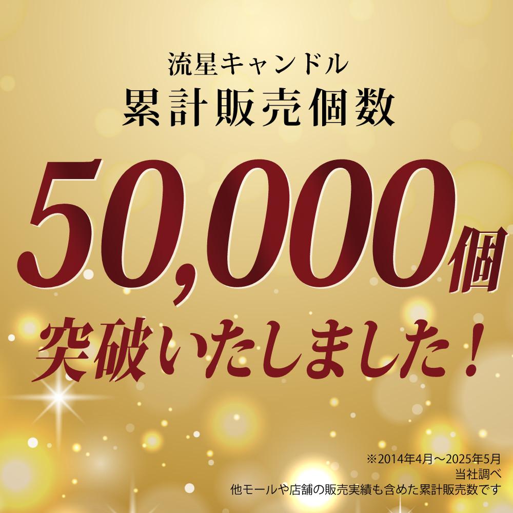 Candly キャンドリー 流星キャンドル ソーサー付きクリアボックス入り ハンドメイド