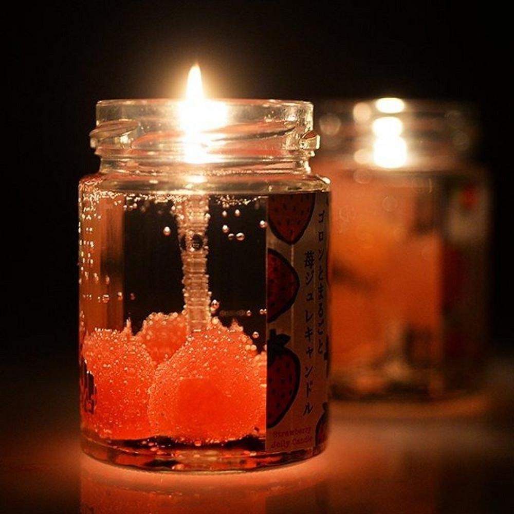 Candly キャンドリー 果実ジュレキャンドル イチゴ メロン マスカット グミワックス 日本製 ハンドメイド