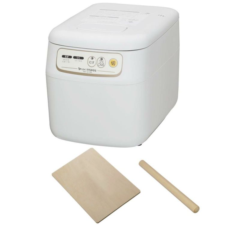 エムケー精工 餅つき機 かがみもち 全自動 1升 RM-101SN めん棒 のし板付き 3点セット（ラッピング不可）