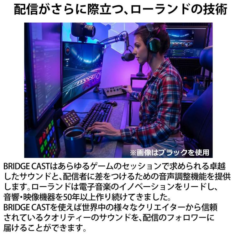 ローランド BRIDGE CAST ICE WHITE BRC-WH ブリッジキャスト Roland ゲーミングオーディオ HDMI切替器 ケーブル付き