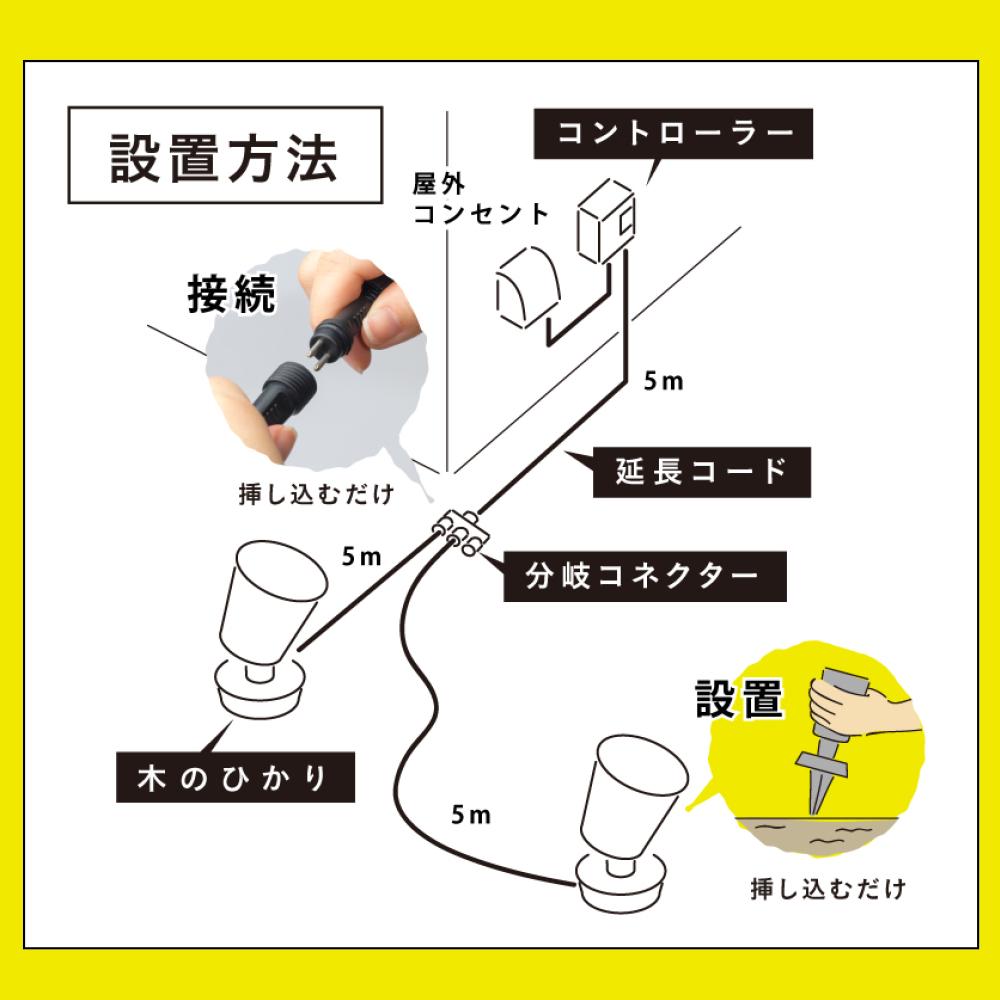 タカショー ガーデンライト 木のひかり LGL-LH01P ブラック 基本セット2本 収納ボックス付ラッピング不可