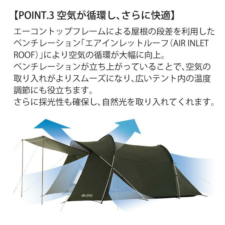 ロゴス neos エーコン リビングドーム L-BE 2ルームテント 収容人数4人 71201191ラッピング不可