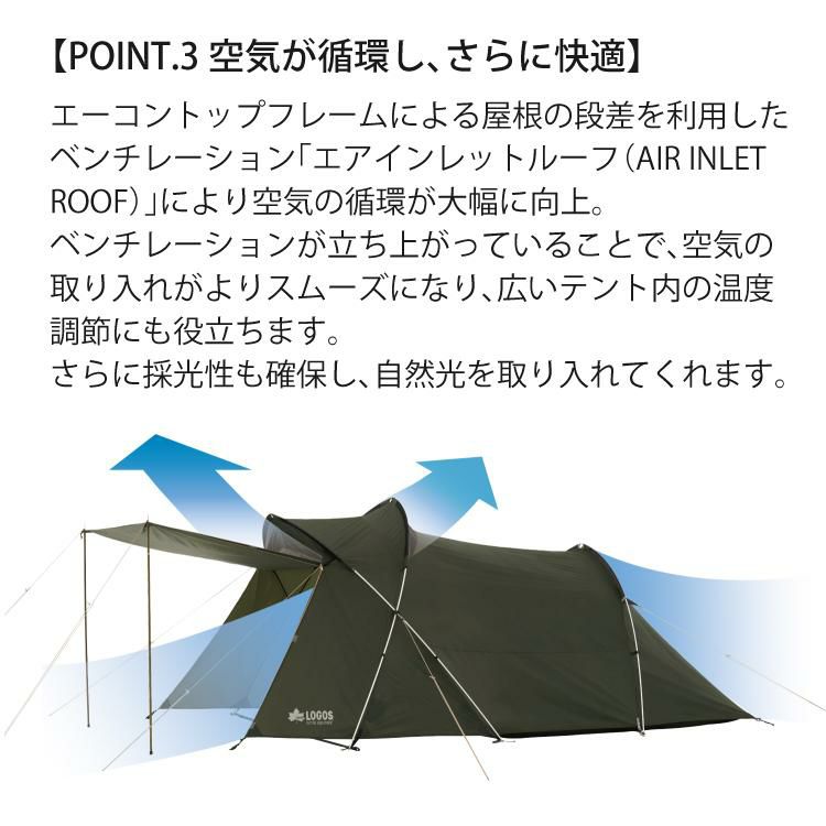 ロゴス neos エーコン リビングドーム M-BE 2ルームテント 収容人数3～4人 71201192ラッピング不可