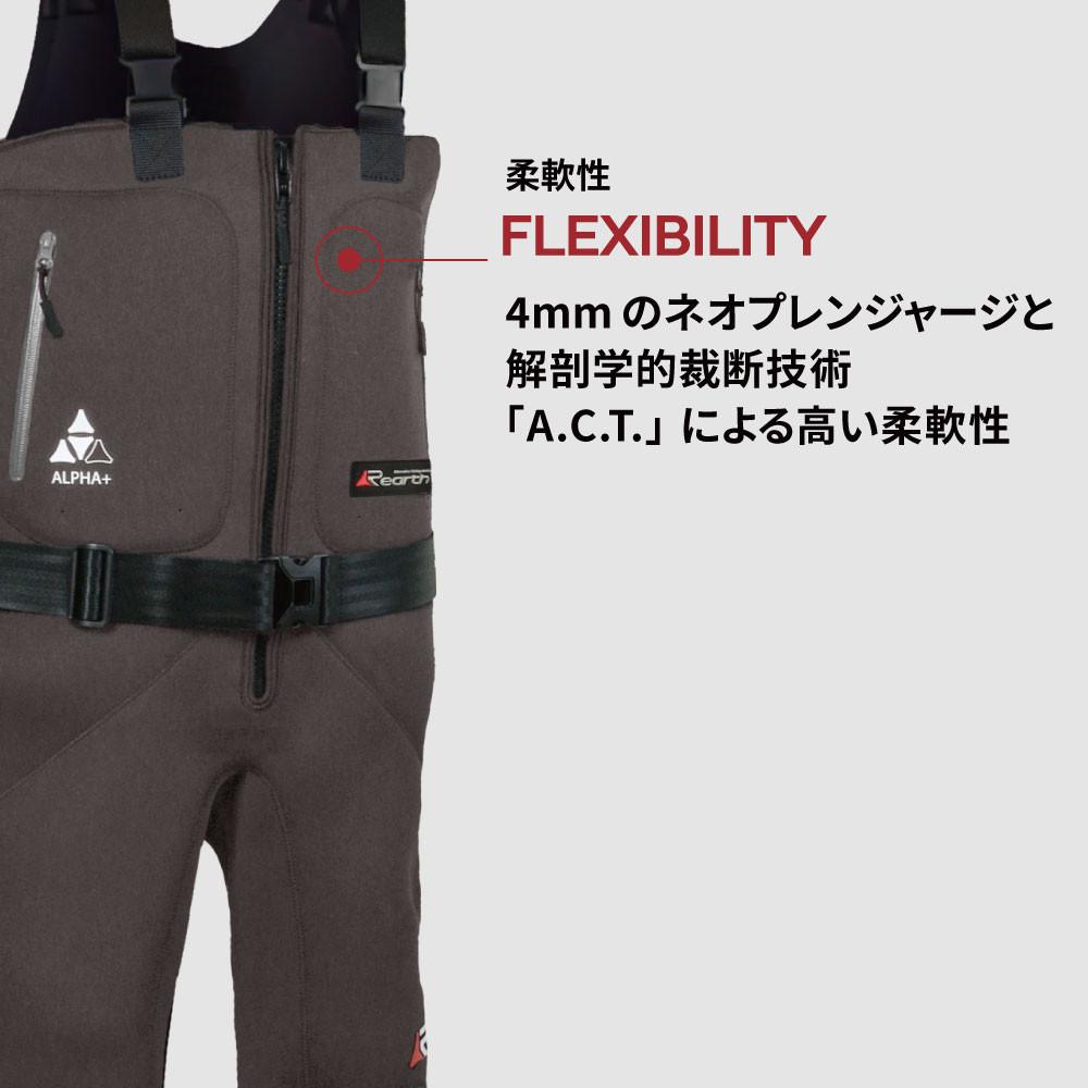 リアス ネオプレーンウェーダー Lux プレミアム ブラック XL 28cm Rearth ウェーダー フェルトスパイク