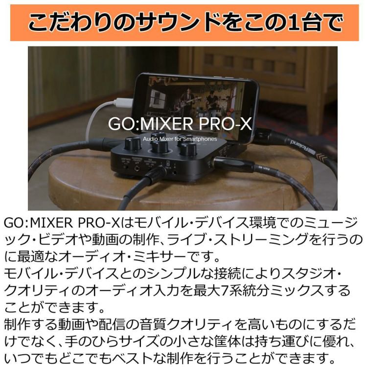 ローランド オーディオミキサー Roland GO:MIXER PRO-X