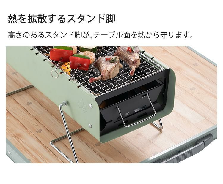 ロゴス LOGOS 卓上炉端グリルM 81060940 ＆ロゴス エコココロゴス・ラウンドストーブ2 付き 2点セット