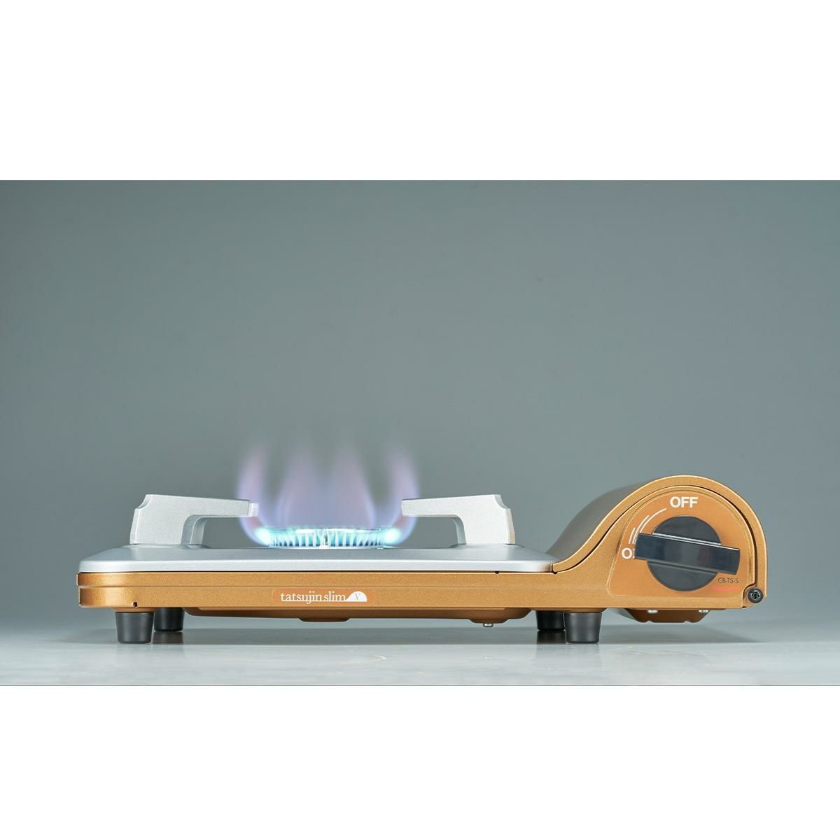 （専用ケース＆クロス付き）イワタニ カセットコンロ カセットフー 達人スリムV CB-TS-5 ゴールド （ラッピング不可）