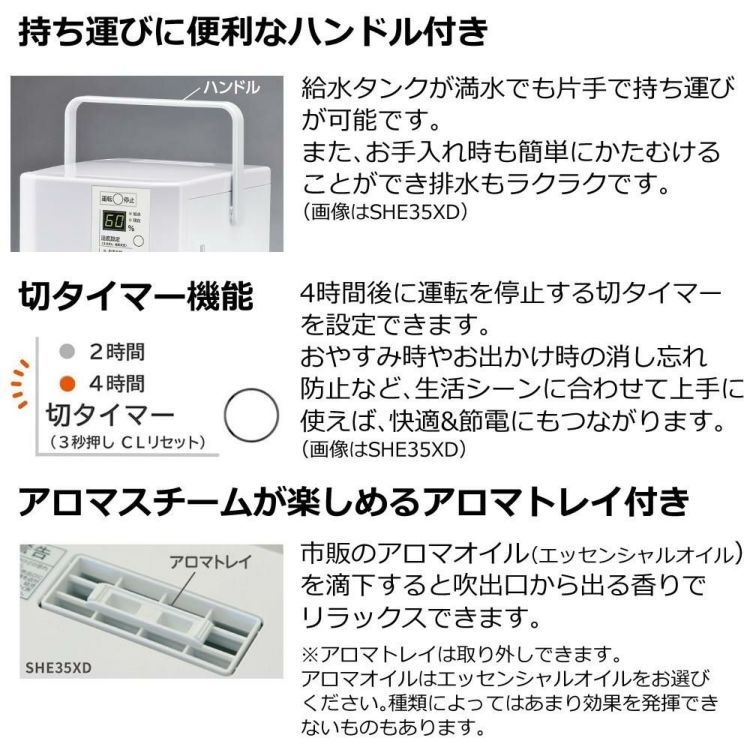 三菱重工 加湿器 加湿空気清浄機 roomist SHE60XD ホワイト ブラックラッピング不可