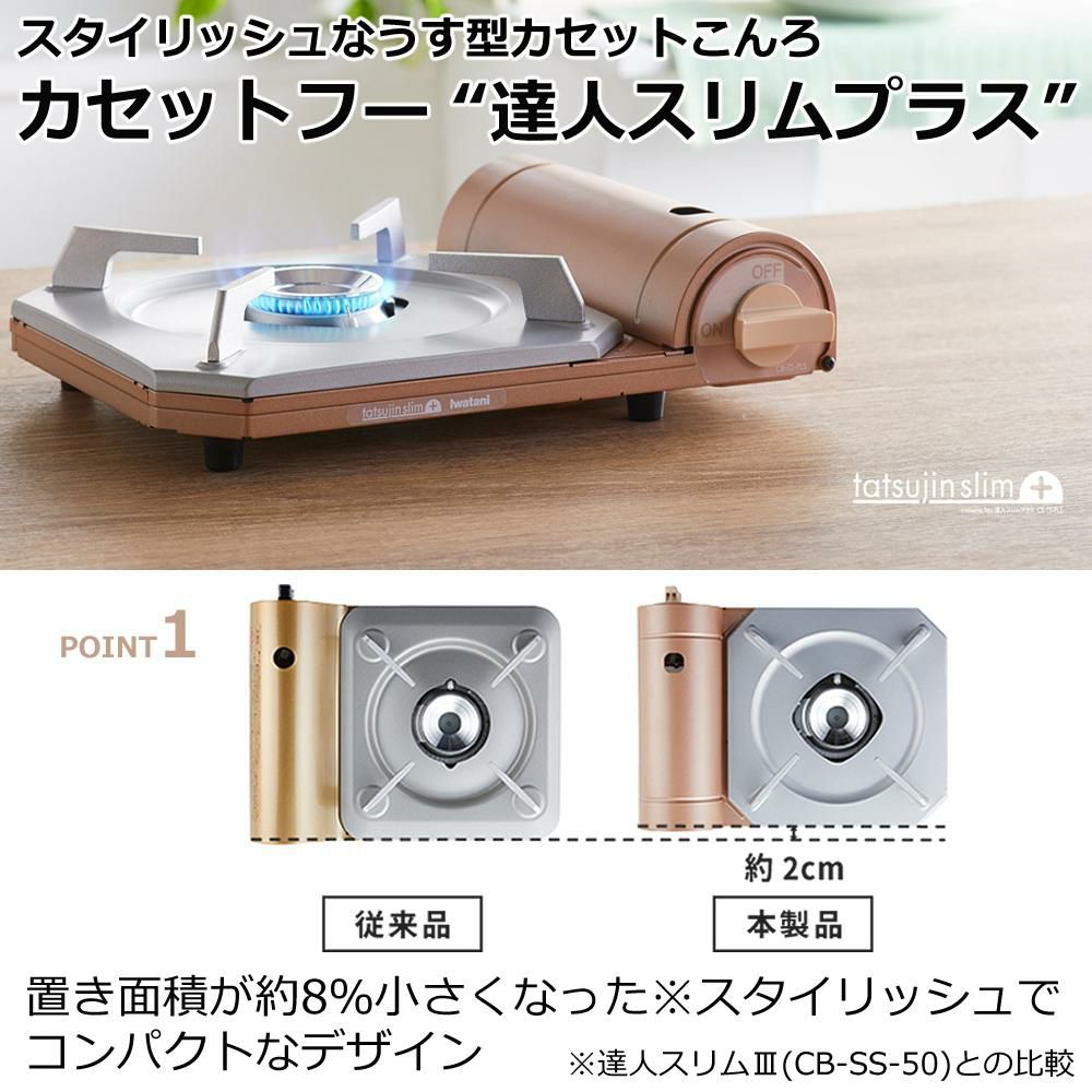 イワタニ カセットコンロ カセットフー 達人スリムプラス CB-TS-PLS 3点セット ラッピング不可