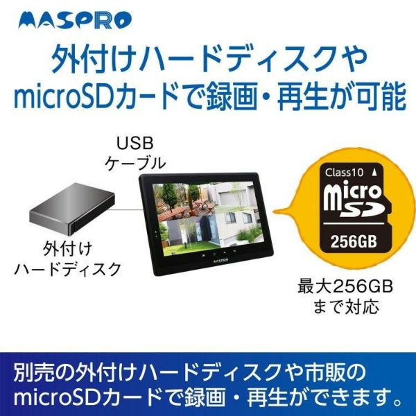 マスプロ電工 モニター＆ワイヤレスHDカメラセット  EP2WCFL ドーム型増設子機セットラッピング不可