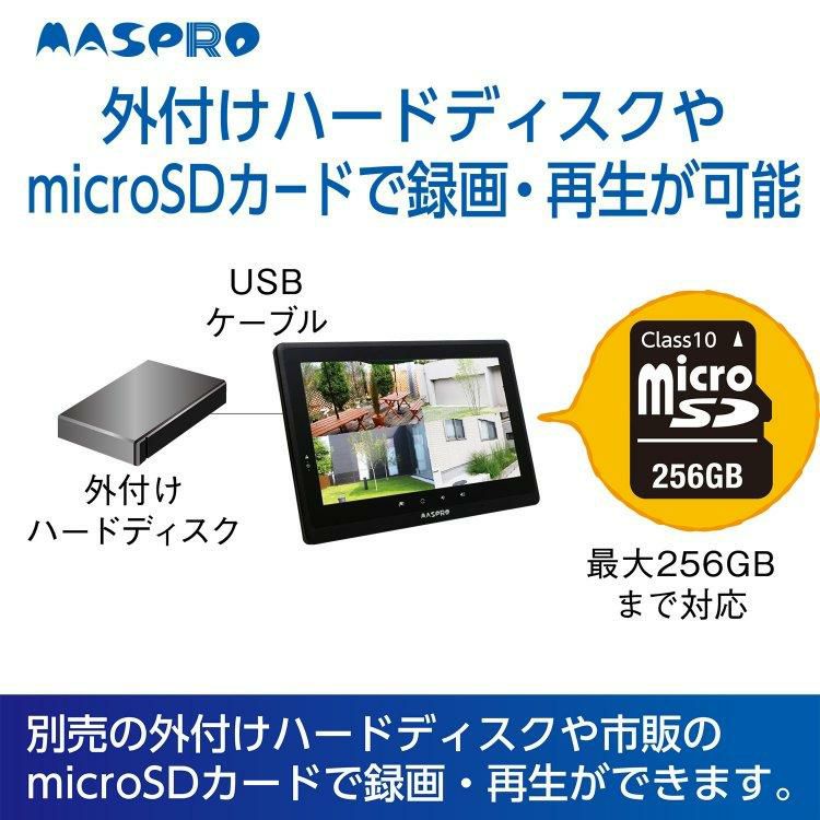 マスプロ電工 モニター＆ワイヤレスHDカメラセット  EP2WCFL ドーム型増設子機セットラッピング不可