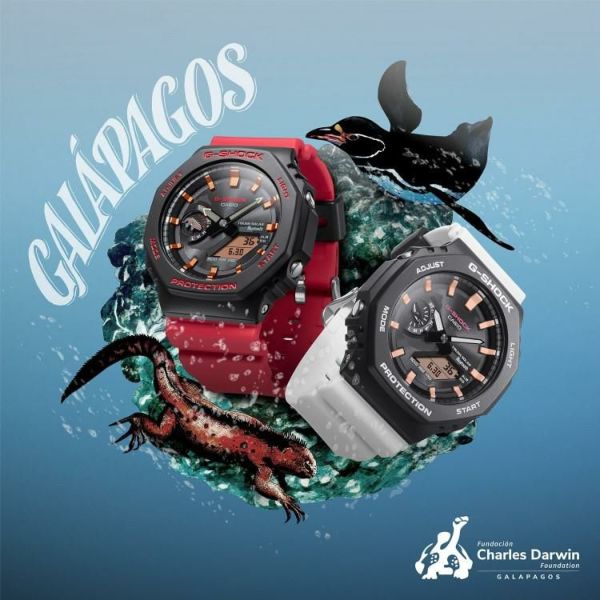 カシオ ジーショック 腕時計 チャールズダーウィン財団コラボ ガラパゴスペンギン ソーラー メンズ 国内正規品 GA-B2100CD-1A7JR