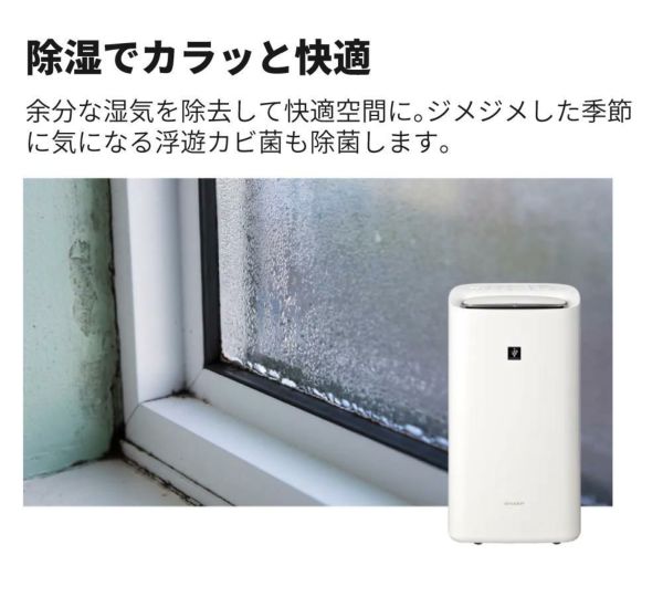 シャープ 空気清浄機 加湿器 除湿器 衣類乾燥 KI-RD50-W ホワイト ～10畳 SHARP 除加湿空気清浄機 コンプレッサー式 プラズマクラスター 25000