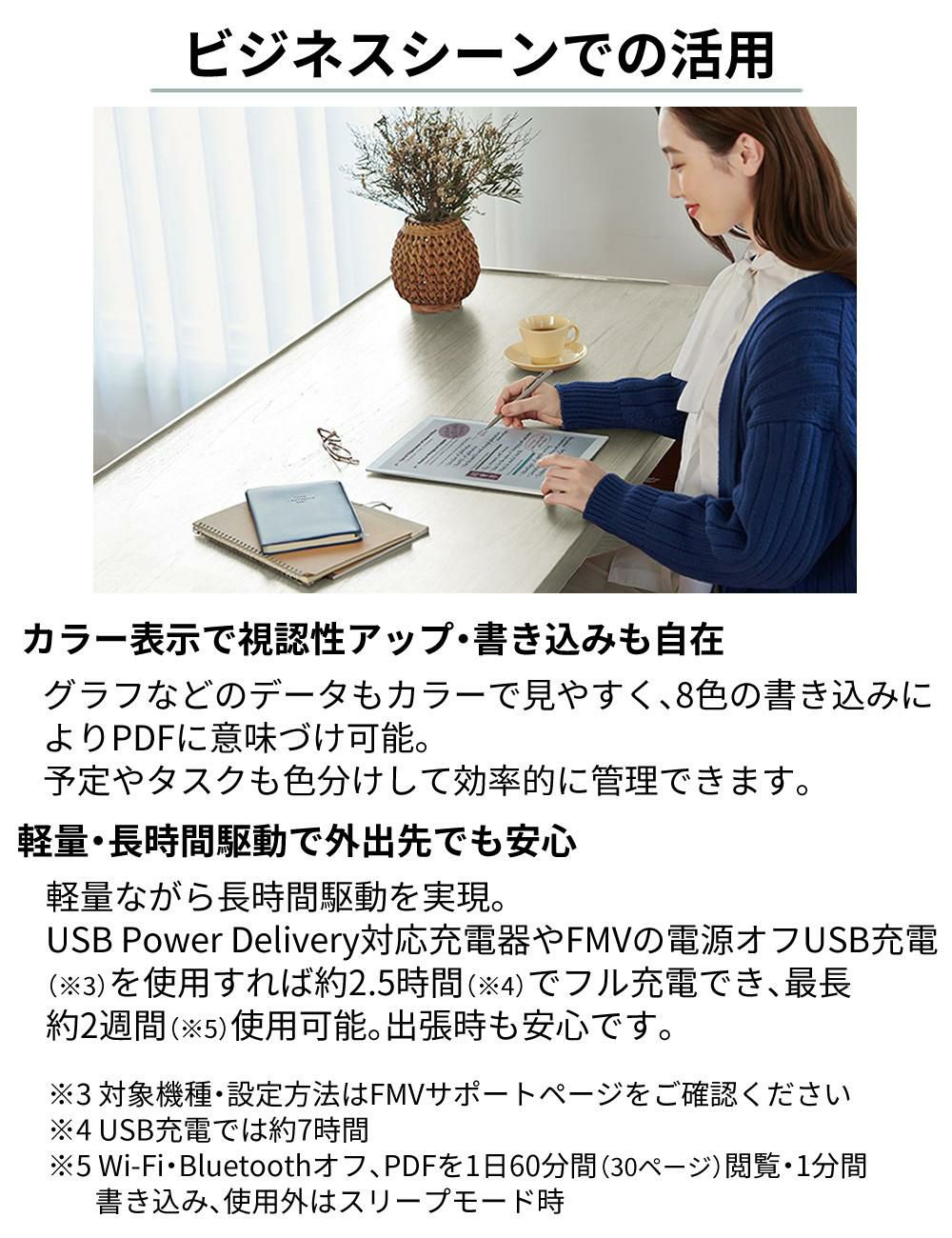 富士通 電子ペーパー クアデルノ QUADERNO A5（Gen. 3C）FMVDP53CA5 Fujitsu FUJITSU（ラッピング不可）