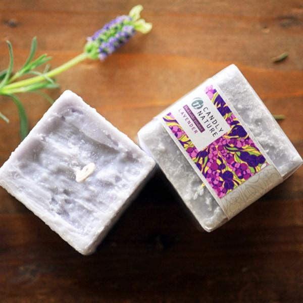 Candly キャンドリー 北海道天然アロマキャンドル （キューブ） ハンドメイド ラベンダー ペパーミント
