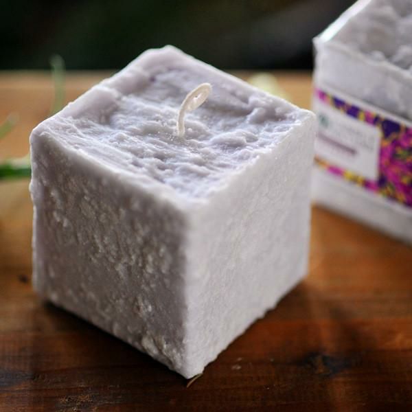 Candly キャンドリー 北海道天然アロマキャンドル （キューブ） ハンドメイド ラベンダー ペパーミント