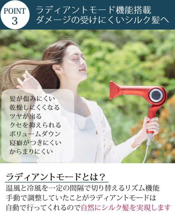 ラディアント ドライヤー ディモア 大風量 正規販売店 ヘアドライヤー BD-101