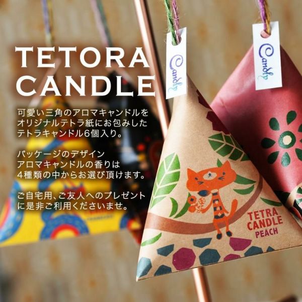 Candly キャンドリー テトラキャンドル TETRA CANDLE クランベリー ミントチョコレート ラベンダーローズ ピーチ