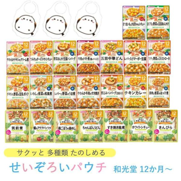 ベビーフードギフトセット 離乳食 12ヶ月頃～ 和光堂 パウチ 23点セット
