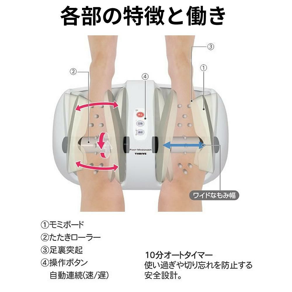 スライヴ フットマッサージャー MD-4220 足 足裏 ふくらはぎ THRIVE マッサージ器 フットマッサージ