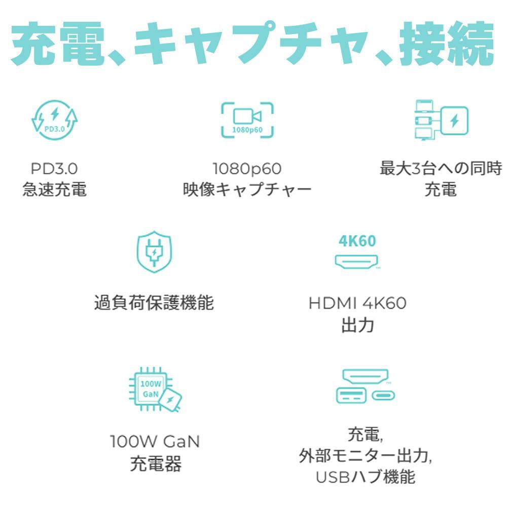 アバーメディア ライブジェネレータポケット AVerMedia LIVE GENERATOR POCKET GC313PWH 外付キャプチャー 充電器