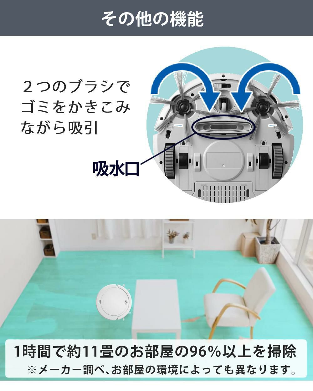 AiMY ロボットクリーナー AIM-RC32 ホワイト AIM-RC32専用モップキット付 2点セット