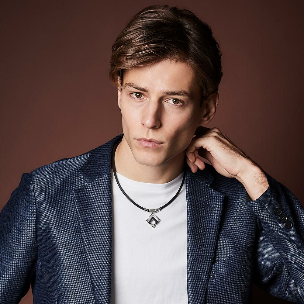 コラントッテ 磁気ネックレス TAO ネックレスα ARAN ブラック シルバー Lサイズ ABARD37L スポーツネックレス ユニセックス