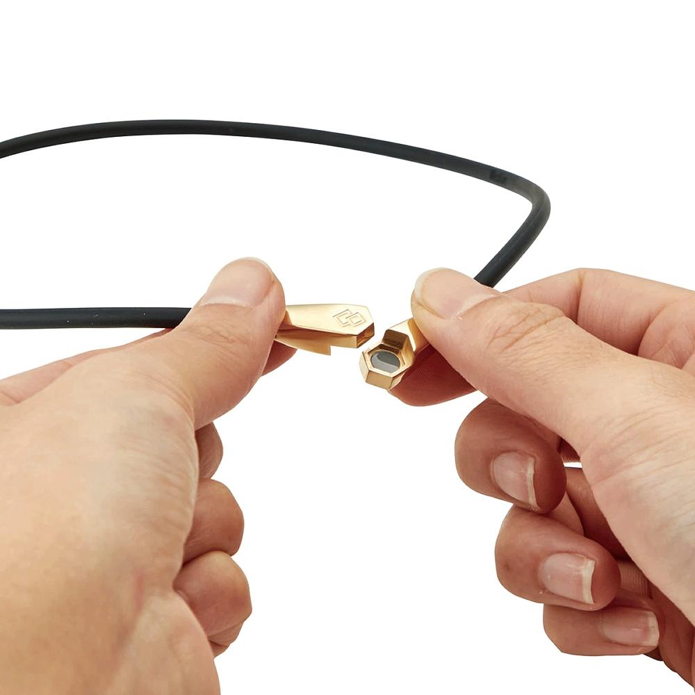 コラントッテ 磁気ネックレス ブラック×ゴールド ネックレス ALT オルト スポーツネックレス メンズ レディース ABARA52