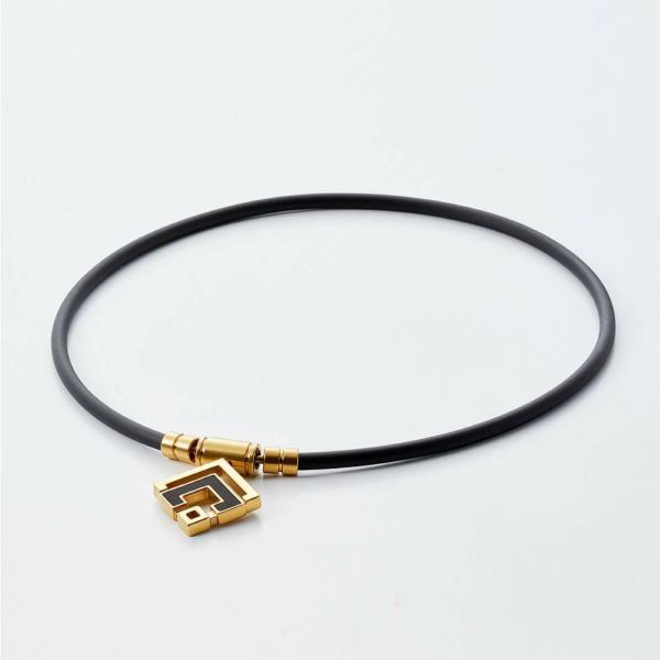 コラントッテ 磁気ネックレス ブラック クラシックゴールド Lサイズ TAO ネックレスα ARAN スポーツネックレス ABARD52L