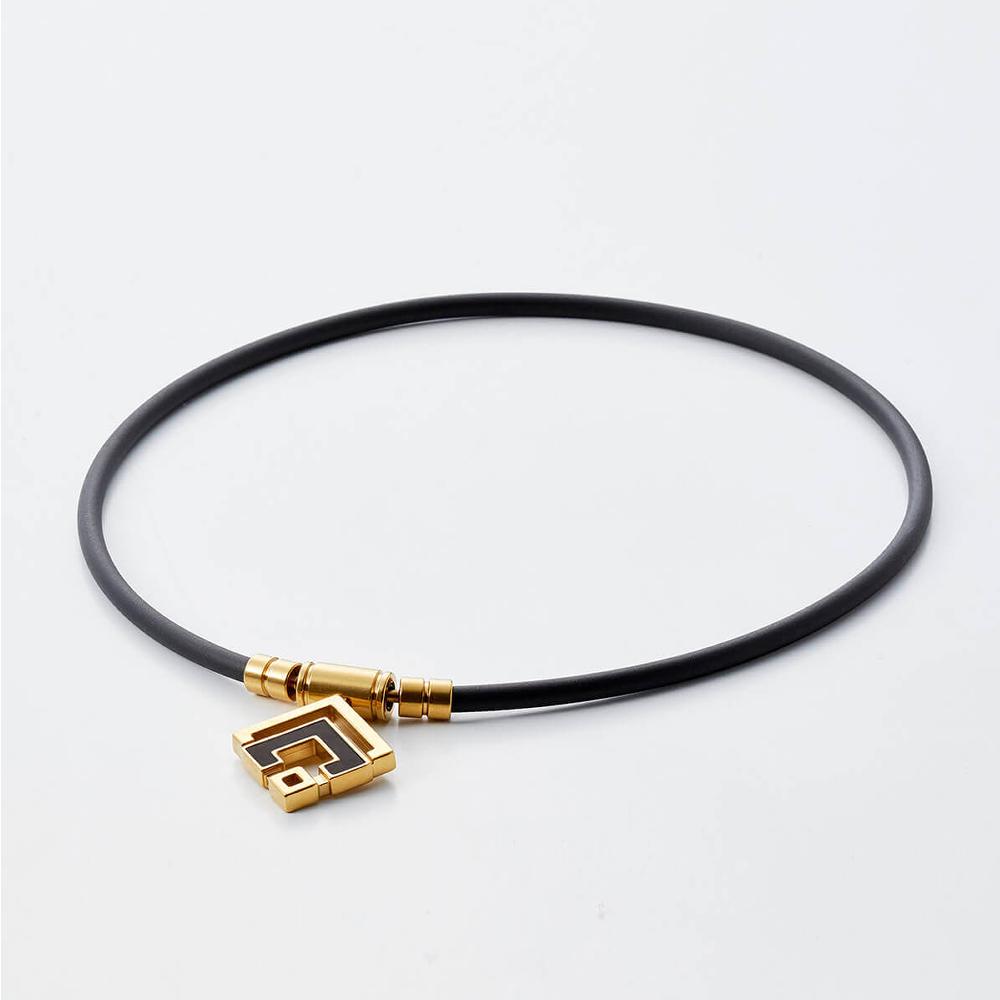 コラントッテ 磁気ネックレス ブラック クラシックゴールド Lサイズ TAO ネックレスα ARAN スポーツネックレス ABARD52L