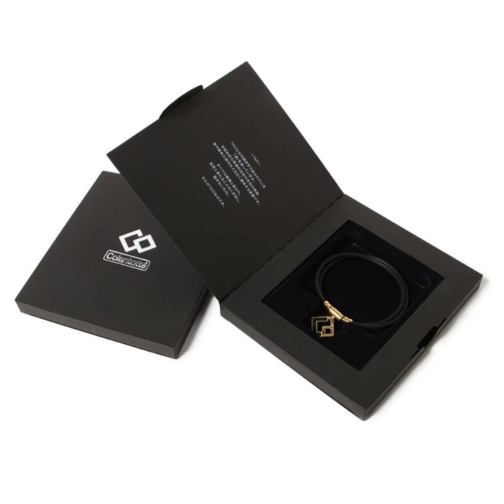 コラントッテ 磁気ネックレス ブラック クラシックゴールド Lサイズ TAO ネックレスα ARAN スポーツネックレス ABARD52L