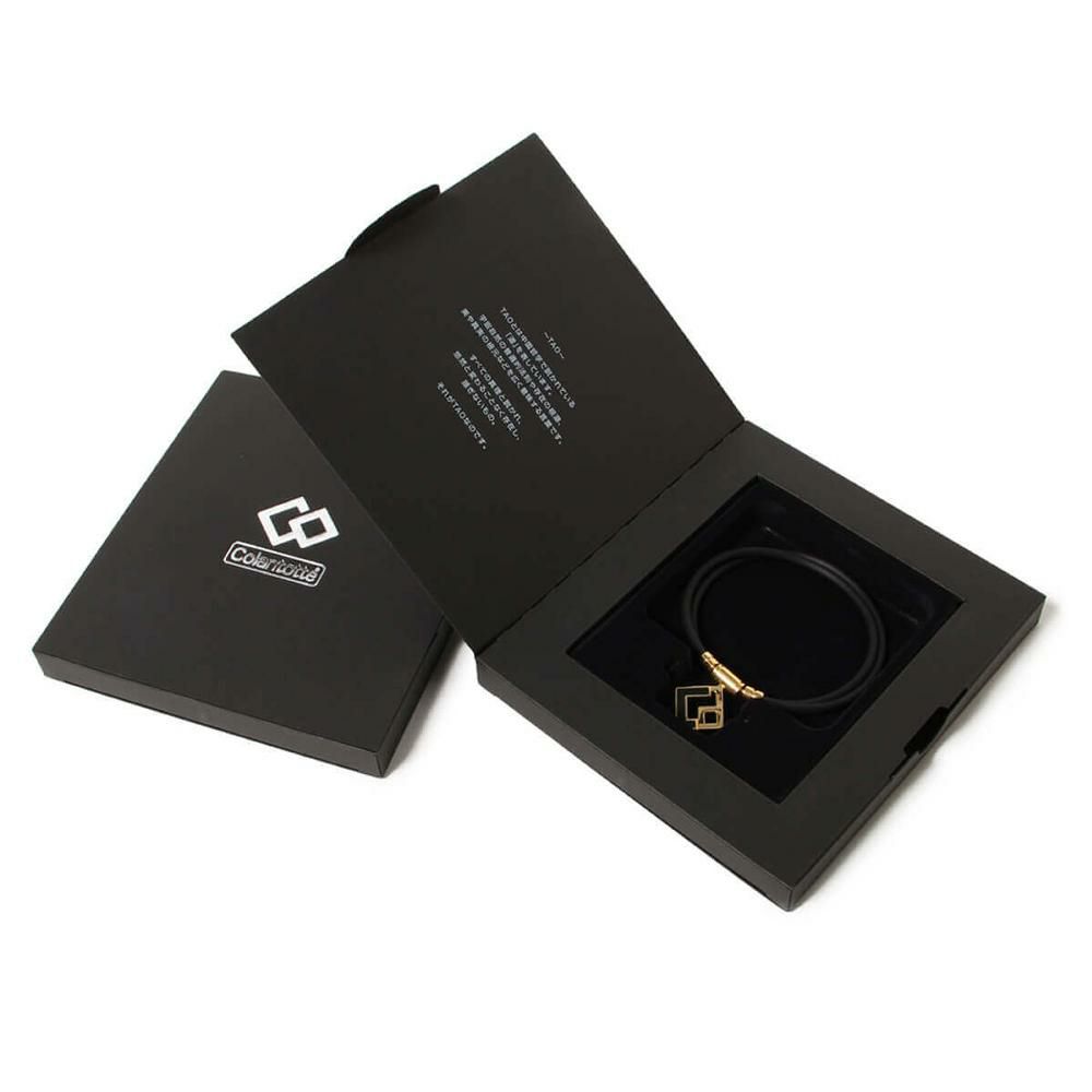 コラントッテ 磁気ネックレス ブラック クラシックゴールド Lサイズ TAO ネックレスα ARAN スポーツネックレス ABARD52L