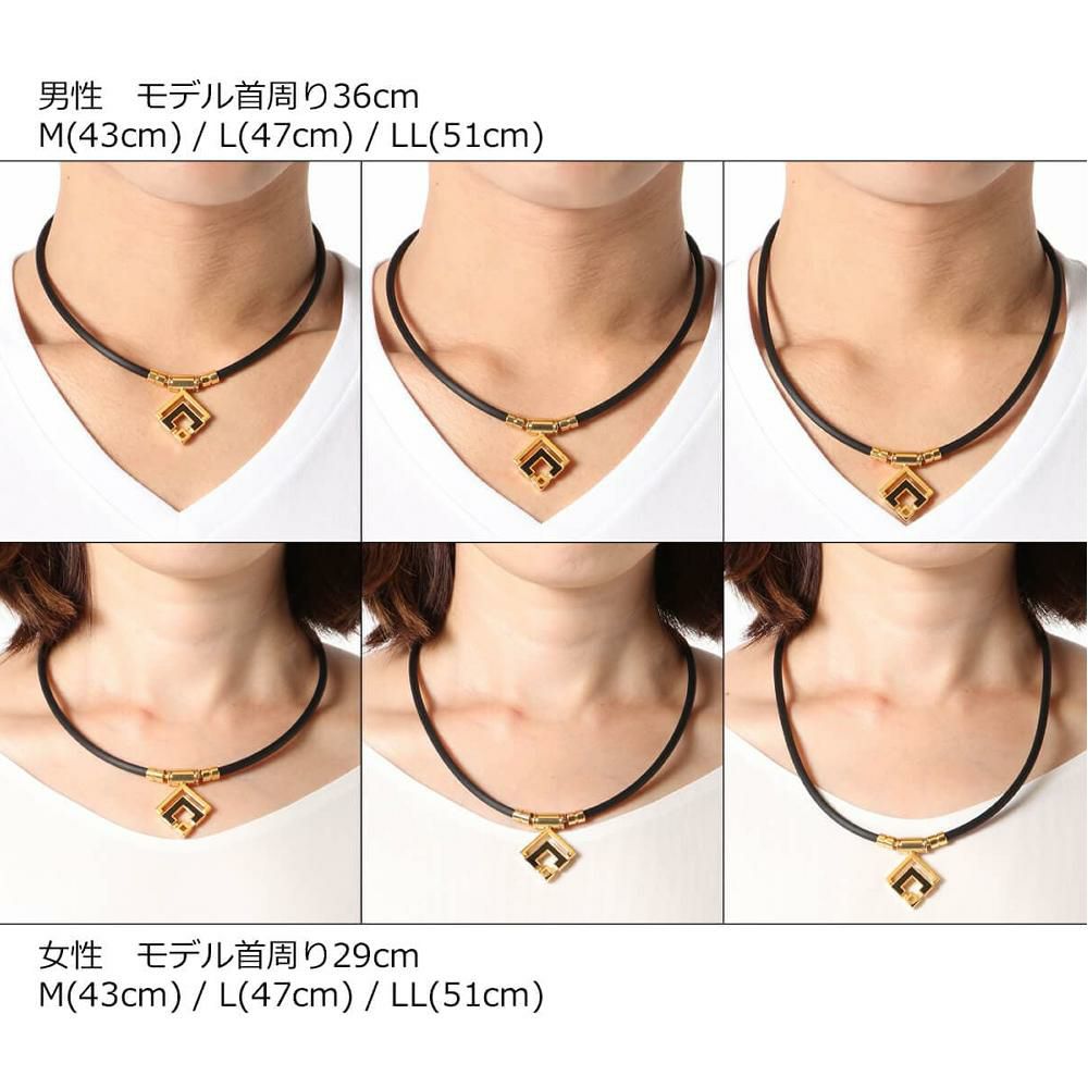 コラントッテ 磁気ネックレス ブラック クラシックゴールド LLサイズ TAO ネックレスα ARAN スポーツネックレス ABARD52LL