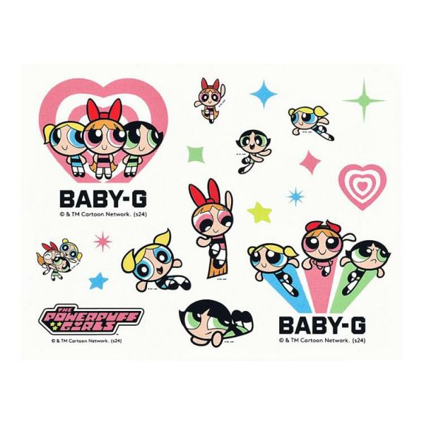 カシオ ベビージープラス 腕時計 専用ホルダーセット Powerpuff Girls コラボ 限定 レディース 国内正規品 BGD-10KPP-7JR