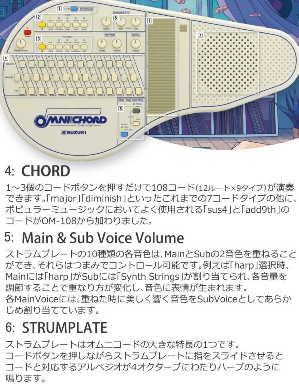 SUZUKI スズキ オムニコード OM-108 オートハープ 電子楽器 自動伴奏機能付き