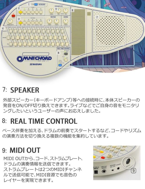 SUZUKI スズキ オムニコード OM-108 オートハープ 電子楽器 自動伴奏機能付き