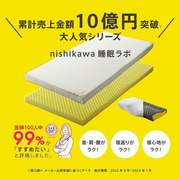 nishikawa(西川)＞睡眠Labo Dots Plusヘルシーマットレス ダブル