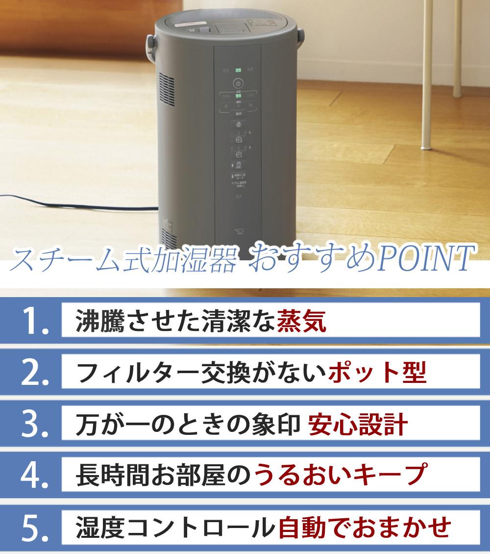 2025年製 象印 スチーム式加湿器 EE-DF35 グレー 【公式通販】