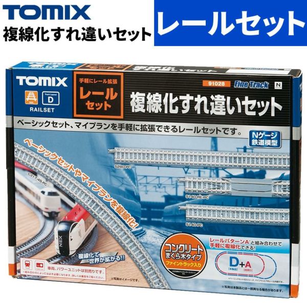トミックス 鉄道模型 Nゲージ 複線化すれ違いセット Dパターン レール