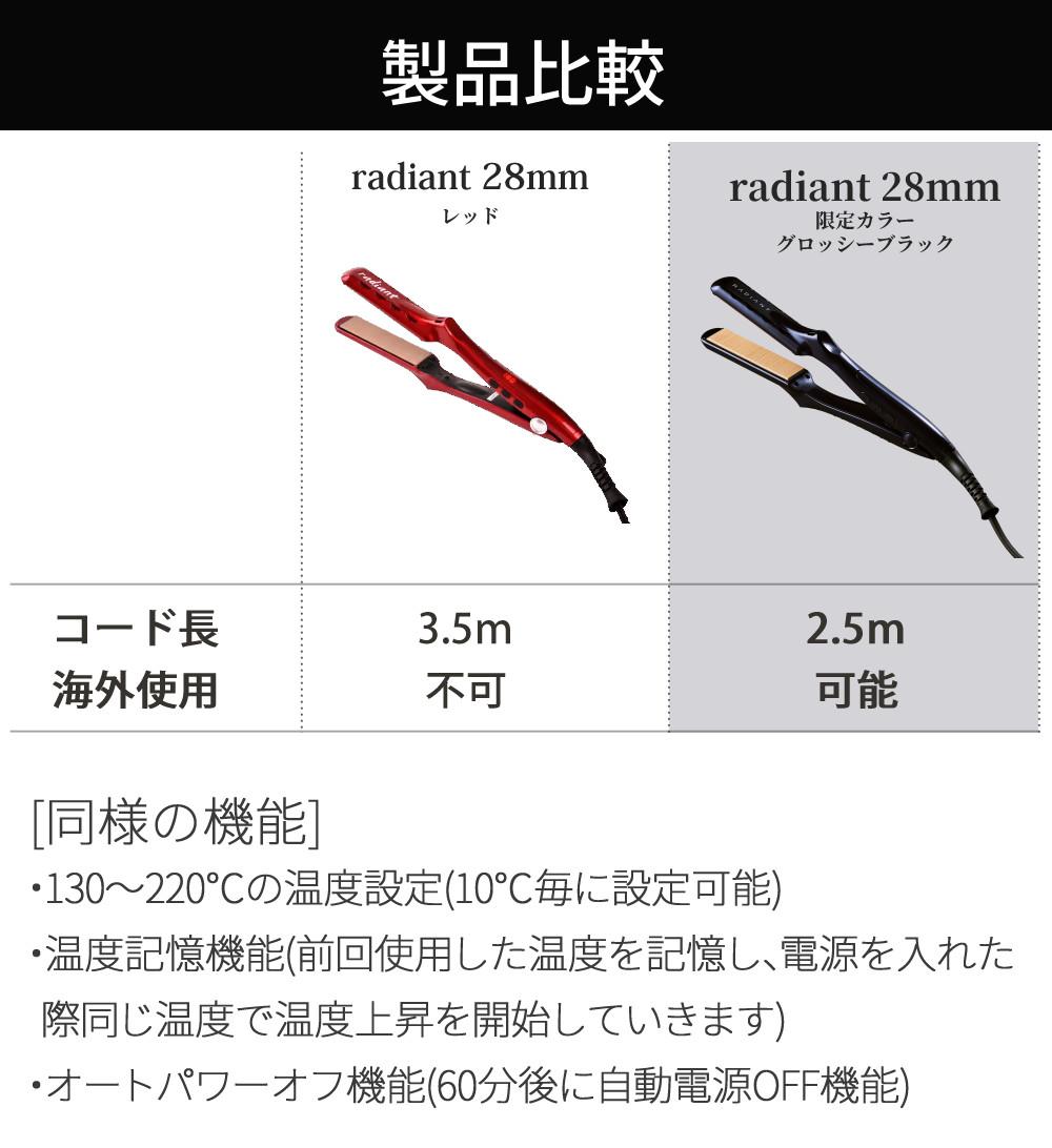 ラディアント ストレートアイロン シルクプロアイロン 28mm LM-125-GB