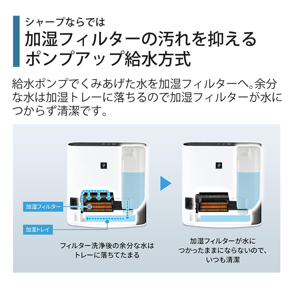 シャープ プラズマクラスター 加湿セラミックファンヒーター HX-TK12-T